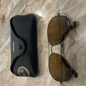New rayban chromance sunglasses gun metal